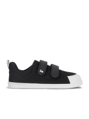 Be Lenka Canvi Kids Black White — детски босоноги патики црно бели, анатомска форма, преден поглед
