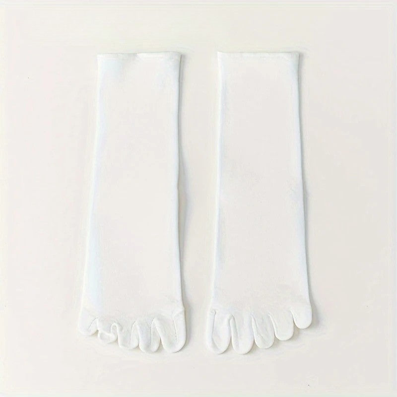 Чорапи со пет прсти до глужд Бели - 1 Пар