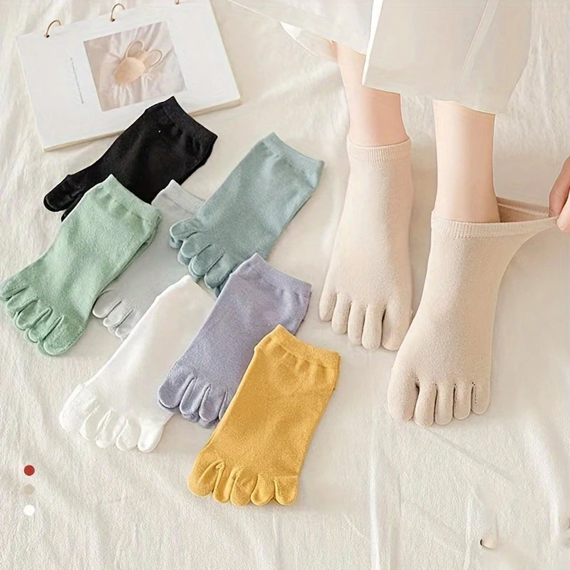 Детски чорапи со пет прсти над глужд - 4 Пара