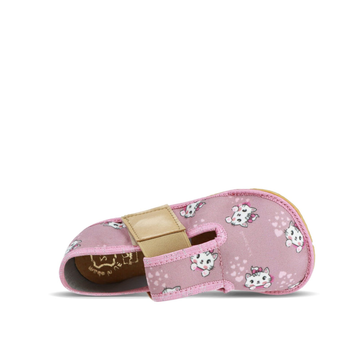 RAYVE Slippers Elastic Pink Cat - Детски босоноги топлинки