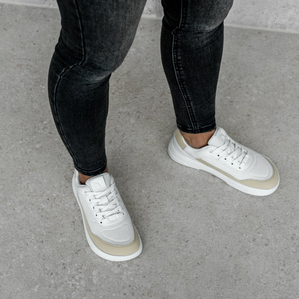 Barebarics Vaporo White Beige — босоноги летни патики, лесни и дишливи, wide toe box детали