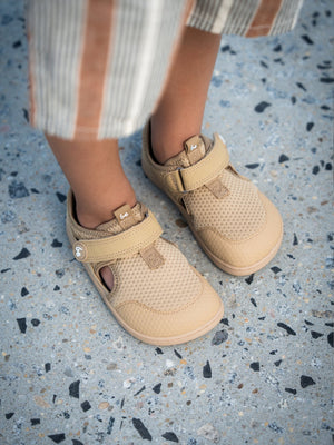 Детски босоноги сандали Be Lenka Zest Beige на детско стапало