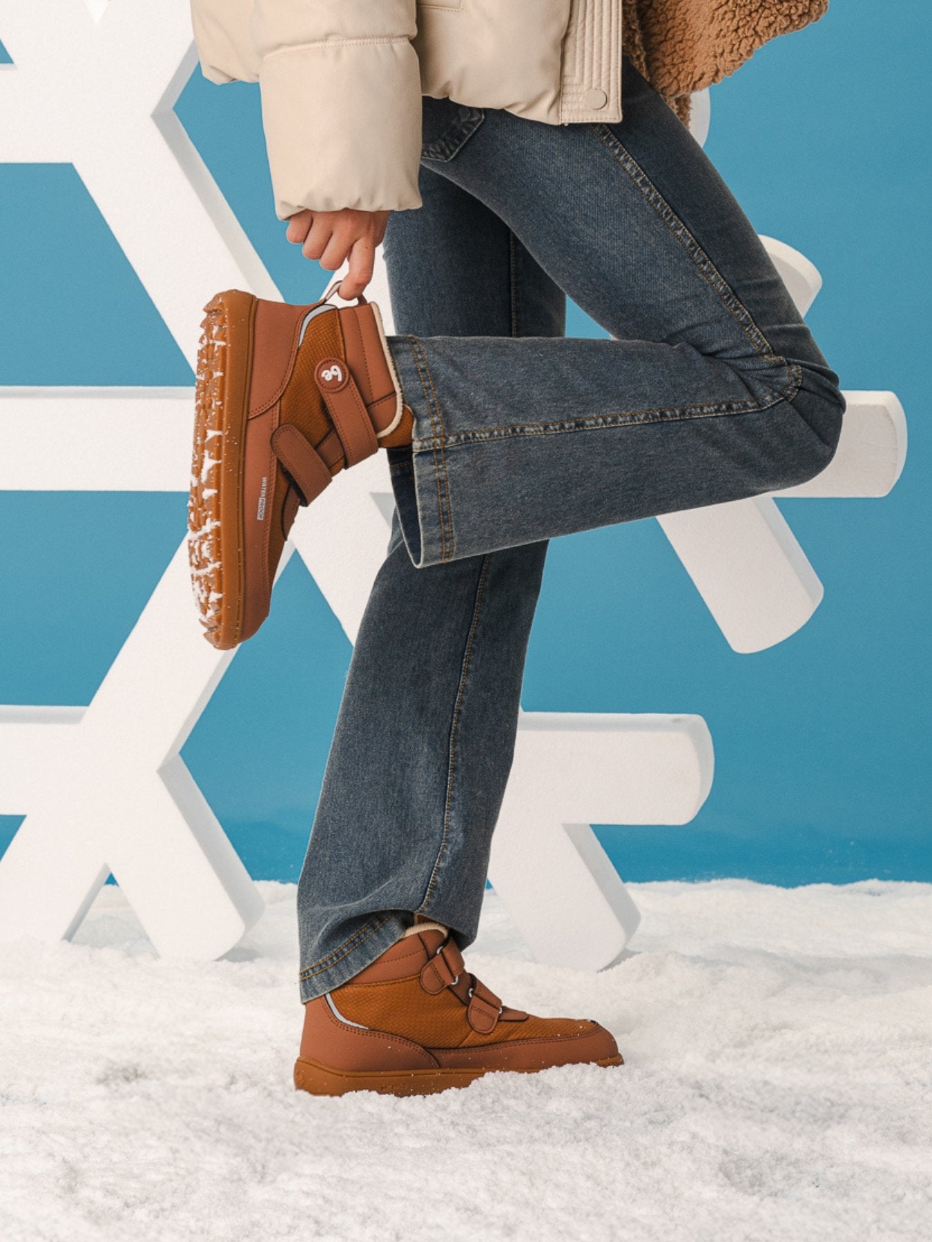 Детски чизми Be Lenka Zippu Kids all brown – на снег