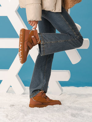 Детски чизми Be Lenka Zippu Kids all brown – на снег